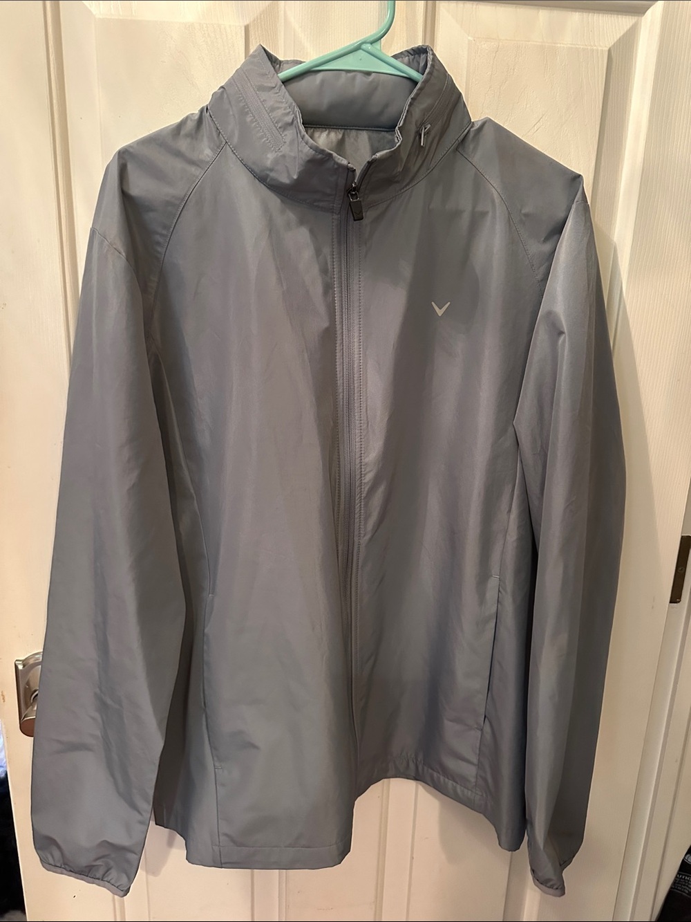 Callaway Light Gray Men’s Full-Zip Windbreaker worn once Large